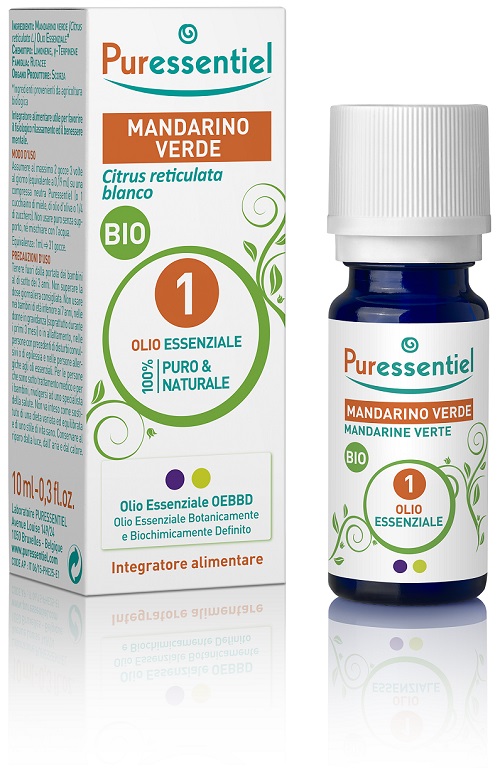 PURESSENTIEL MANDARINO VERDE OLIO ESSENZIALE BIO 10 ML - Farmaciapacini.it