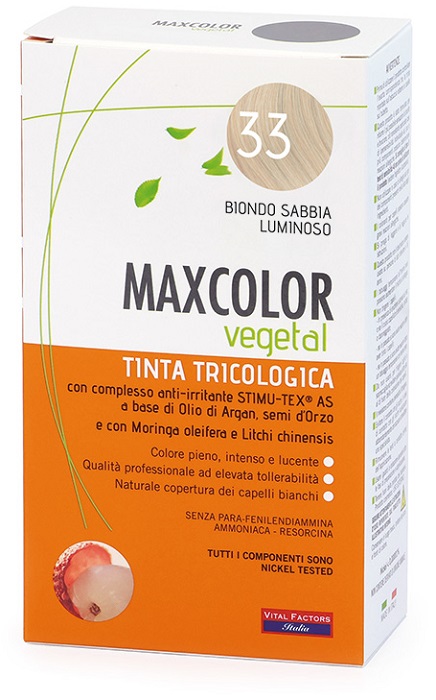 MAX COLOR VEGETAL 33 BIONDO SABBIA LUMINOSO 140 ML - Farmaciapacini.it