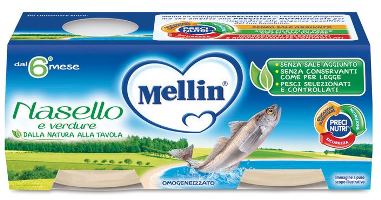 MELLIN OMOGENEIZZATO NASELLO 2 X 80 G - Farmaciapacini.it
