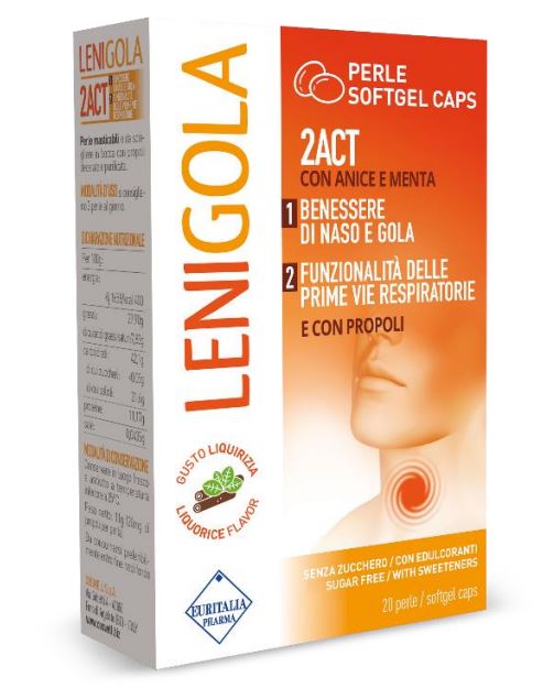 LENIGOLA 20 PERLE SOFTGEL CAPS LIQUIRIZIA - Farmaciapacini.it
