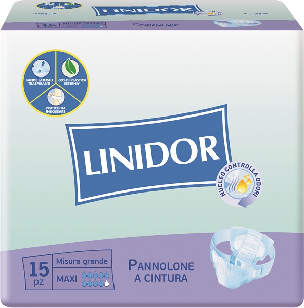 PANNOLONE LINIDOR A CINTURA MAXI MISURA GRANDE 15 PEZZI - Farmaciapacini.it