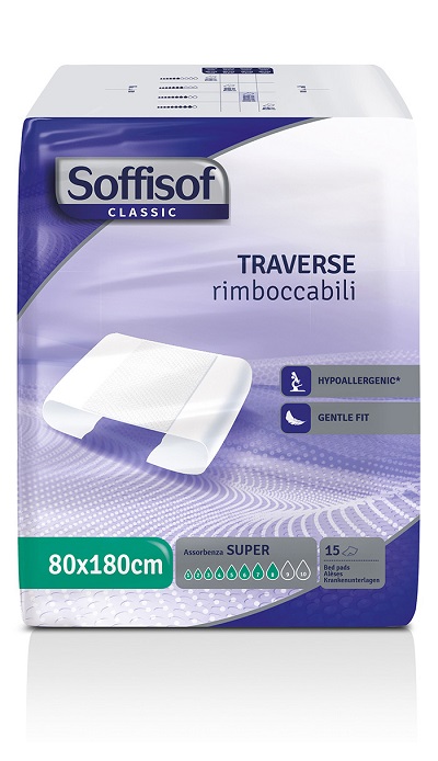TRAVERSA PER INCONTINENZA SOFFISOF CLASSIC 80X180 15 PEZZI - Farmaciapacini.it