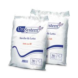 SACCA DI DRENAGGIO DA LETTO PER INCONTINENZA UROSYSTEM TUBO 90 CM SENZA SCARICO 30 PEZZI - Farmaciapacini.it