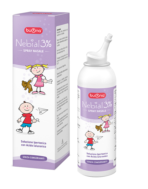 NEBIAL SOLUZIONE SALINA IPERTONICA DI SODIO CLORURO AL 3% CON ACIDO IALURONICO SPRAY NASALE 100 ML - Farmaciapacini.it