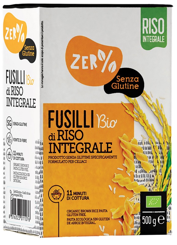 ZERO% GLUTINE FUSILLI DI RISO INTEGRALE SENZA GLUTINE BIO 500 G - Farmaciapacini.it