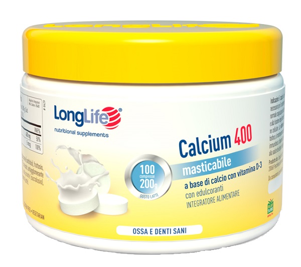 LONGLIFE CALCIUM LATTE 100 COMPRESSE 400 MG - Farmaciapacini.it
