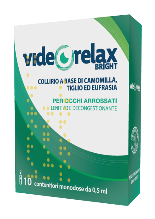 COLLIRIO LENITIVO DECONGESTIONANTE VIDEORELAX BRIGHT MONODOSE 0,5 ML 10 PEZZI - Farmaciapacini.it