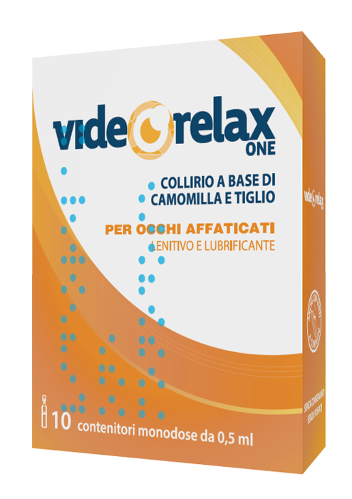 COLLIRIO VIDEORELAX ONE LENITIVO E LUBRIFICANTE OCCHI AFFATICATI 10 CONTENITORI MONODOSE 0,5 ML - Farmaciapacini.it