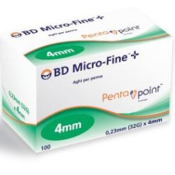 AGO PER PENNA DA INSULINA BD MICROFINE PENTAPOINT GAUGE 32 4 MM 100 PEZZI - Farmaciapacini.it