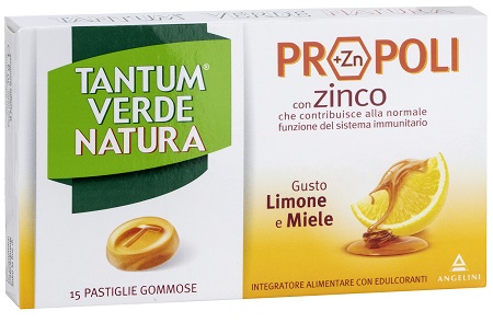 TANTUM VERDE NATURA 15 PASTIGLIE GOMMOSE LIMONE & MIELE - Farmaciapacini.it