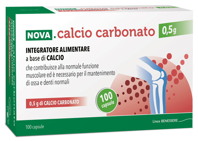 NOVA CALCIO CARBONATO 0,5 G 100 CAPSULE - Farmaciapacini.it