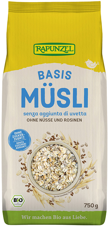 RAPUNZEL BASIS MUESLI SENZA ZUCCHERI AGGIUNTI 750 G - Farmaciapacini.it