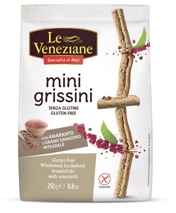 LE VENEZIANE MINIGRISSINI GRANO SARACENO INTEGRALE CON AMARANTO 250 G - Farmaciapacini.it