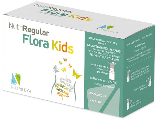 NUTRIREGULAR FLORA KIDS 10 FLACONCINI - Farmaciapacini.it