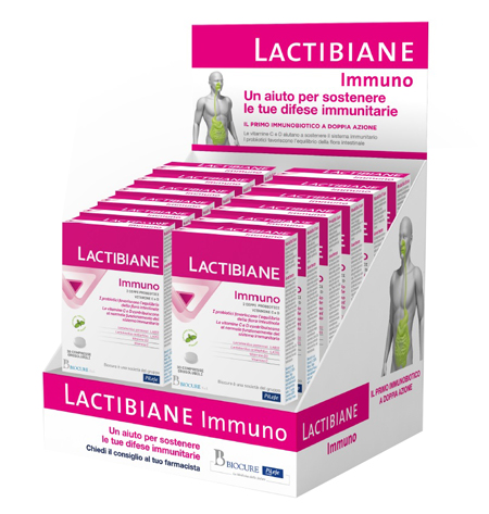 DISPLAY BOX LACTIBIANE IMMUNO 30 COMPRESSE 12 PEZZI - Farmaciapacini.it