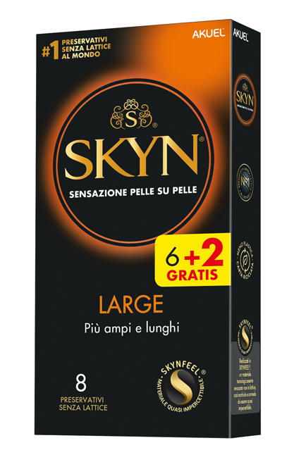 AKUEL SKYN LARGE PIU AMPI/LUNGHI 6 PEZZI + 2 OMAGGIO - Farmaciapacini.it