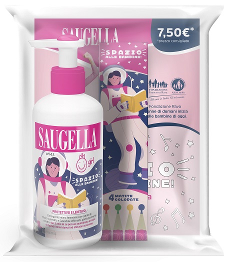 SAUGELLA GIRL + GADGET PROMOZIONE COSTITUITA DA UN BUNDLE COMPOSTO DA PRODOTTO GIRL 200 ML + IN OMAGGIO MATITE COLORATE - Farmaciapacini.it