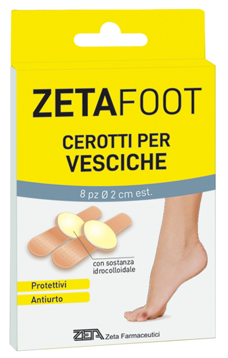ZETAFOOT CEROTTO IDROCOLLOIDALE VESCICHE 8 PEZZI - Farmaciapacini.it