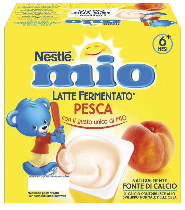 MIO MERENDA LATTE FERMENTATO PESCA 4X100 G - Farmaciapacini.it