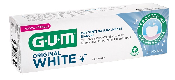 GUM ORIGINAL WHITE DENTIFRICIO SBIANCANTE 75 ML NUOVA FORMULA - Farmaciapacini.it