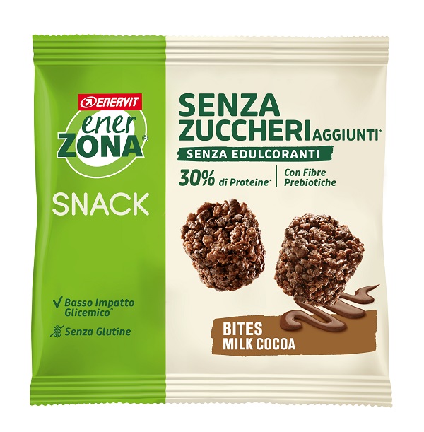 ENERZONA BITES MILK CHOCO SENZA ZUCCHERI AGGIUNTI 24 G - Farmaciapacini.it