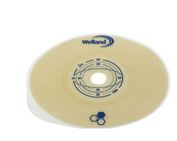 PLACCA PIANA RITAGLIABILE AURUM2 URO PER UROSTOMIA DIAMETRO 13-40 MM FLANGIA 45 MM 5 PEZZI - Farmaciapacini.it