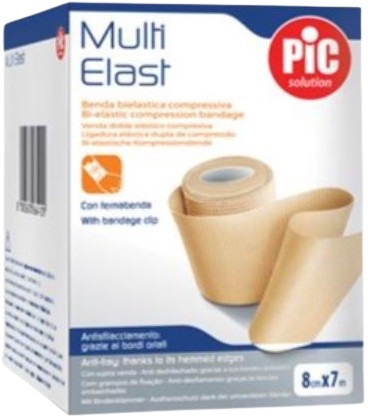 BENDA ELASTICA COMPRESSIVA A LUNGA ESTENSIBILITA' MULTI-ELAST 8 CM X 7 M - Farmaciapacini.it