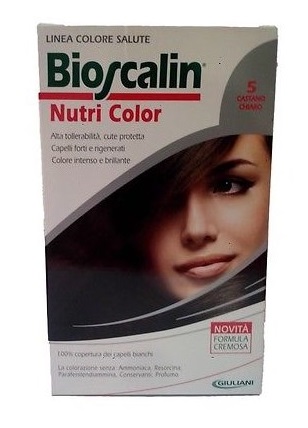BIOSCALIN NUTRI COLOR 5 CASTANO CHIARO SINCROB 124 ML - Farmaciapacini.it