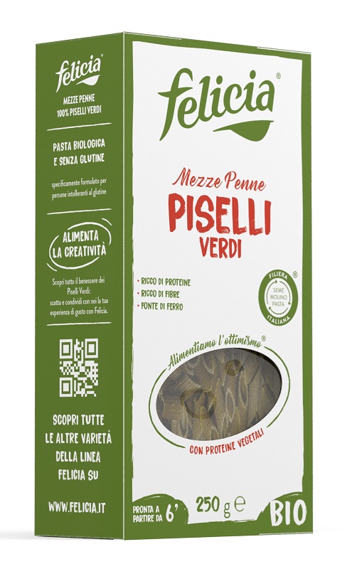 FELICIA BIO MEZZE PENNE PISELLI VERDI 250 G - Farmaciapacini.it