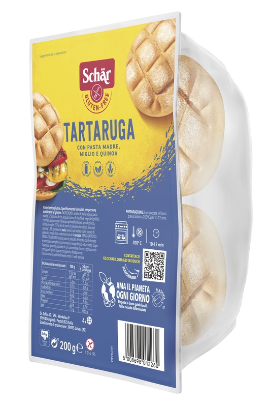 SCHAR TARTARUGA PANE SENZA LATTOSIO 200 G - Farmaciapacini.it