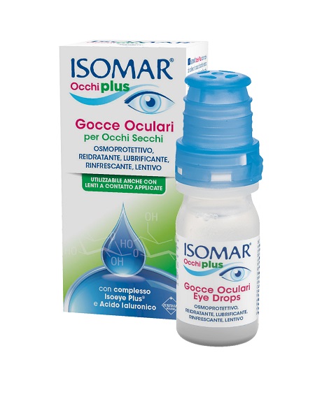 ISOMAR OCCHI PLUS GOCCE OCULARI PER OCCHI SECCHI ALL'ACIDO IALURONICO 0,25% 10 ML - Farmaciapacini.it
