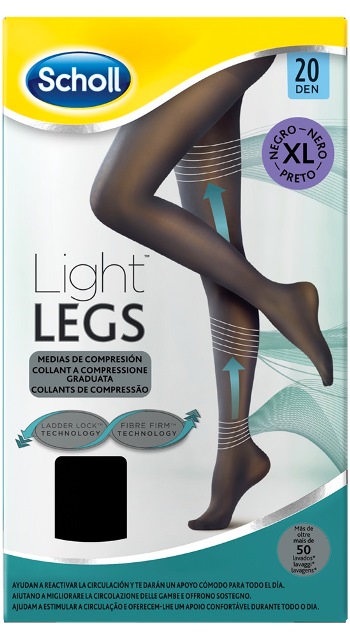 SCHOLL LIGHTLEGS 20 DENARI TAGLIA XL COLORE NERO 1 PAIO - Farmaciapacini.it