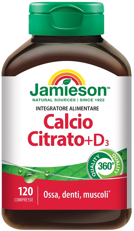 JAMIESON CALCIO CITRATO + VITAMINA D3 120 COMPRESSE - Farmaciapacini.it
