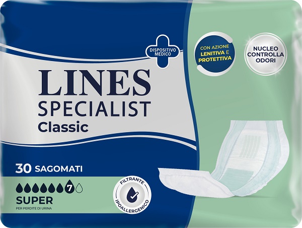 PANNOLONE LINES SPECIALIST CLASSIC SAGOMATO SUPER 30 PEZZI - Farmaciapacini.it