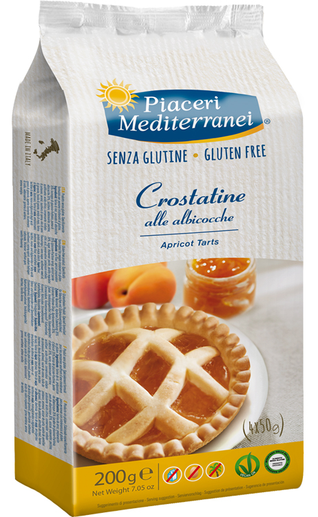 PIACERI MEDITERRANEI LE BONTA' DEL MATTINO CROSTATINE ALL'ALBICOCCA 4 X 50 G - Farmaciapacini.it