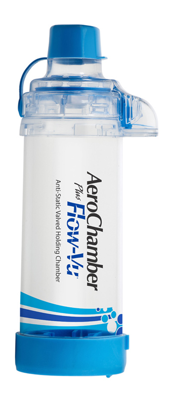CAMERA DI TENUTA CON VALVOLA AEROCHAMBER PLUS FLOW PER ADULTI 5+ ANNI - Farmaciapacini.it