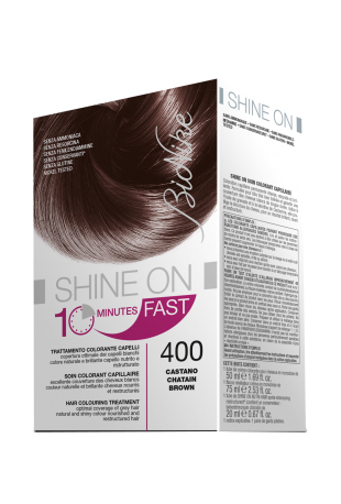 BIONIKE SHINE ON FAST TRATTAMENTO COLORANTE CAPELLI CASTANO 400 60 ML + TUBO 60 ML - Farmaciapacini.it
