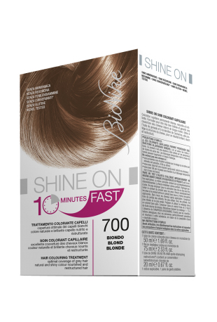 BIONIKE SHINE ON FAST TRATTAMENTO COLORANTE CAPELLI BIONDO 700 FLACONE 60 ML + TUBO 60 ML - Farmaciapacini.it