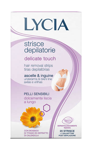 LYCIA STRISCE DEPILATORIE DELICATE TOUCH ASCELLE E INGUINE 20 PEZZI - Farmaciapacini.it
