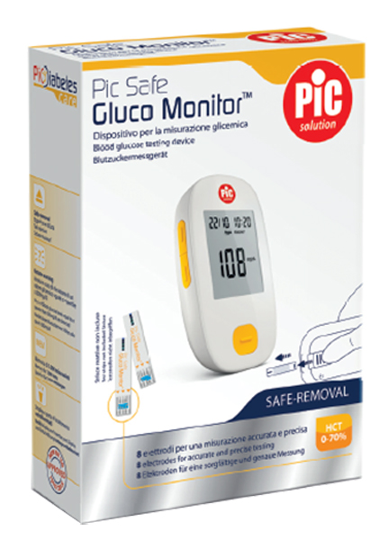 GLUCOMETRO CON MONITOR PIC GLUCO SAFE 1 PEZZO - Farmaciapacini.it