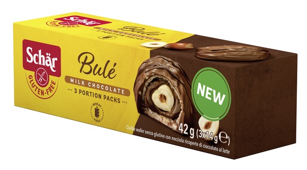 SCHAR BULE' CIALDE WAFER CON NOCCIOLA RICOPERTE DI CIOCCOLATO AL LATTE 3 PORZIONI DA 14 G - Farmaciapacini.it