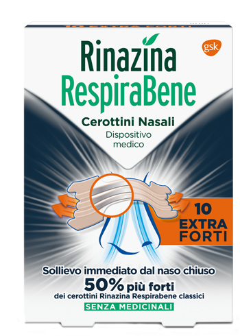 RINAZINA RESPIRABENE CEROTTI NASALI EXTRA FORTI 10 PEZZI - Farmaciapacini.it