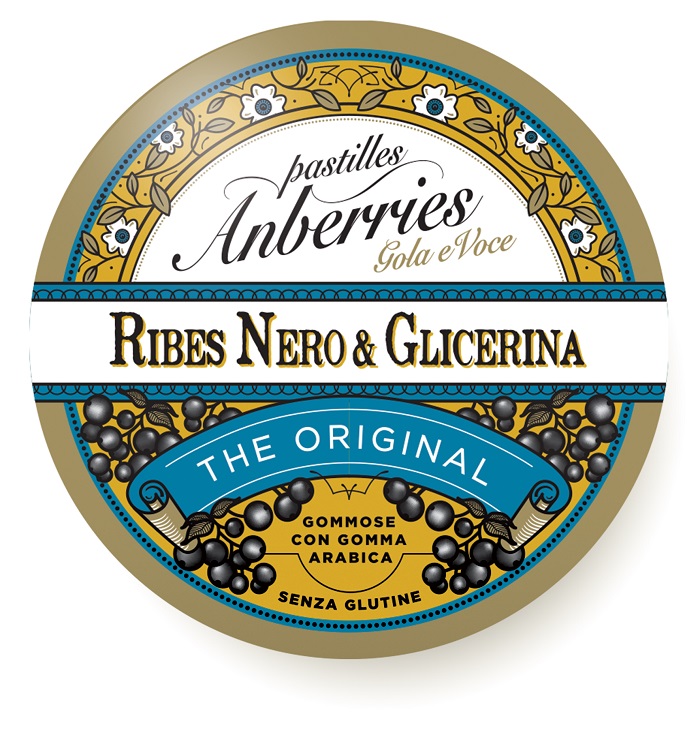 ANBERRIES CLASSICHE RIBES NERO & GLICERINA CARAMELLE 55 G - Farmaciapacini.it