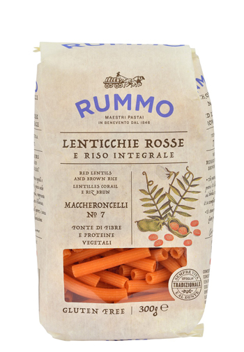 RUMMO MACCHERONCELLI N 7 LENTICCHIE ROSSE E RISO INTEGRALE 300 G - Farmaciapacini.it