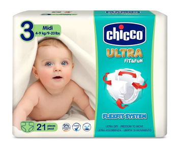 CHICCO PANNOLINO ULTRA CHICCHO MIDI 21 X 10 - Farmaciapacini.it