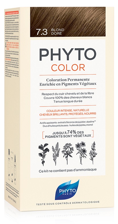 PHYTOCOLOR 7.3 BIONDO DORATO 1 LATTE + 1 CREMA + 1 MASCHERA + 1 PAIO DI GUANTI - Farmaciapacini.it