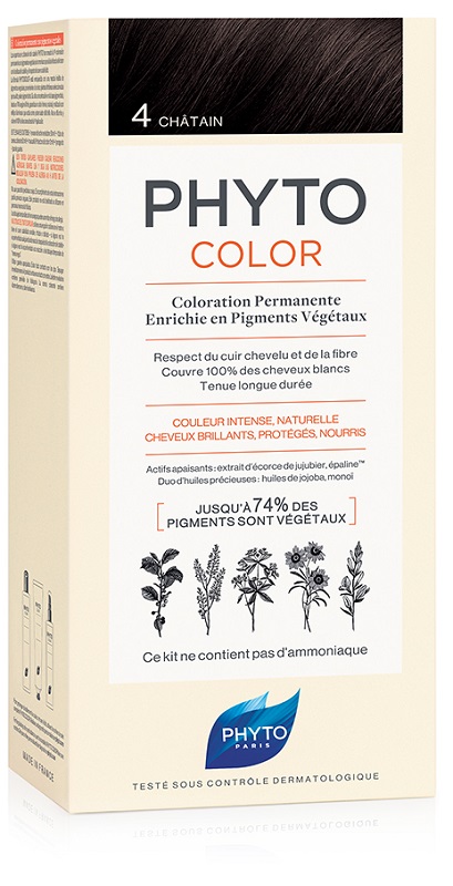 PHYTOCOLOR 4 CASTANO 1 LATTE + 1 CREMA + 1 MASCHERA + 1 PAIO DI GUANTI - Farmaciapacini.it
