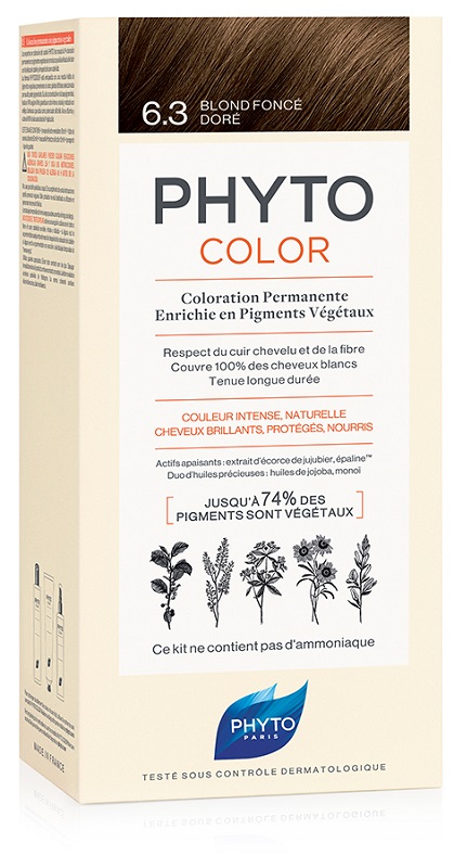 PHYTOCOLOR 6.3 BIONDO SCU DOR 1 LATTE + 1 CREMA + 1 MASCHERA + 1 PAIO DI GUANTI - Farmaciapacini.it