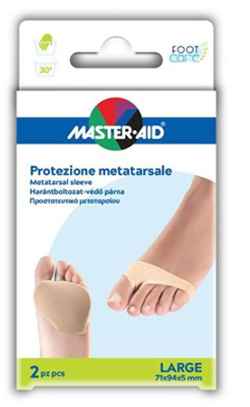 PROTEZIONE MASTER-AID PER METATARSO IN TESSUTO ELASTICO E GEL L 1 PAIO - Farmaciapacini.it