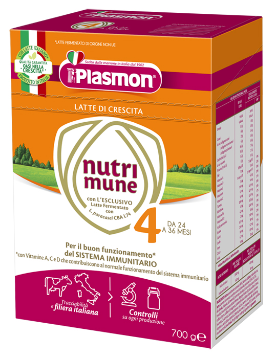 PLASMON NUTRI-MUNE LATTE STAGE 4 POLVERE 700 G - Farmaciapacini.it